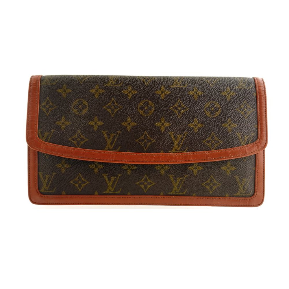 Vintage LOUIS VUITTON Monogram Canvas Leather Dame GM Clutch Bag